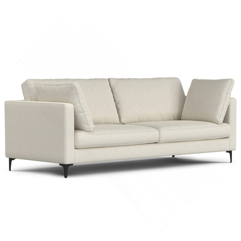 Canapé de 90 pouces Mid Century, Crème