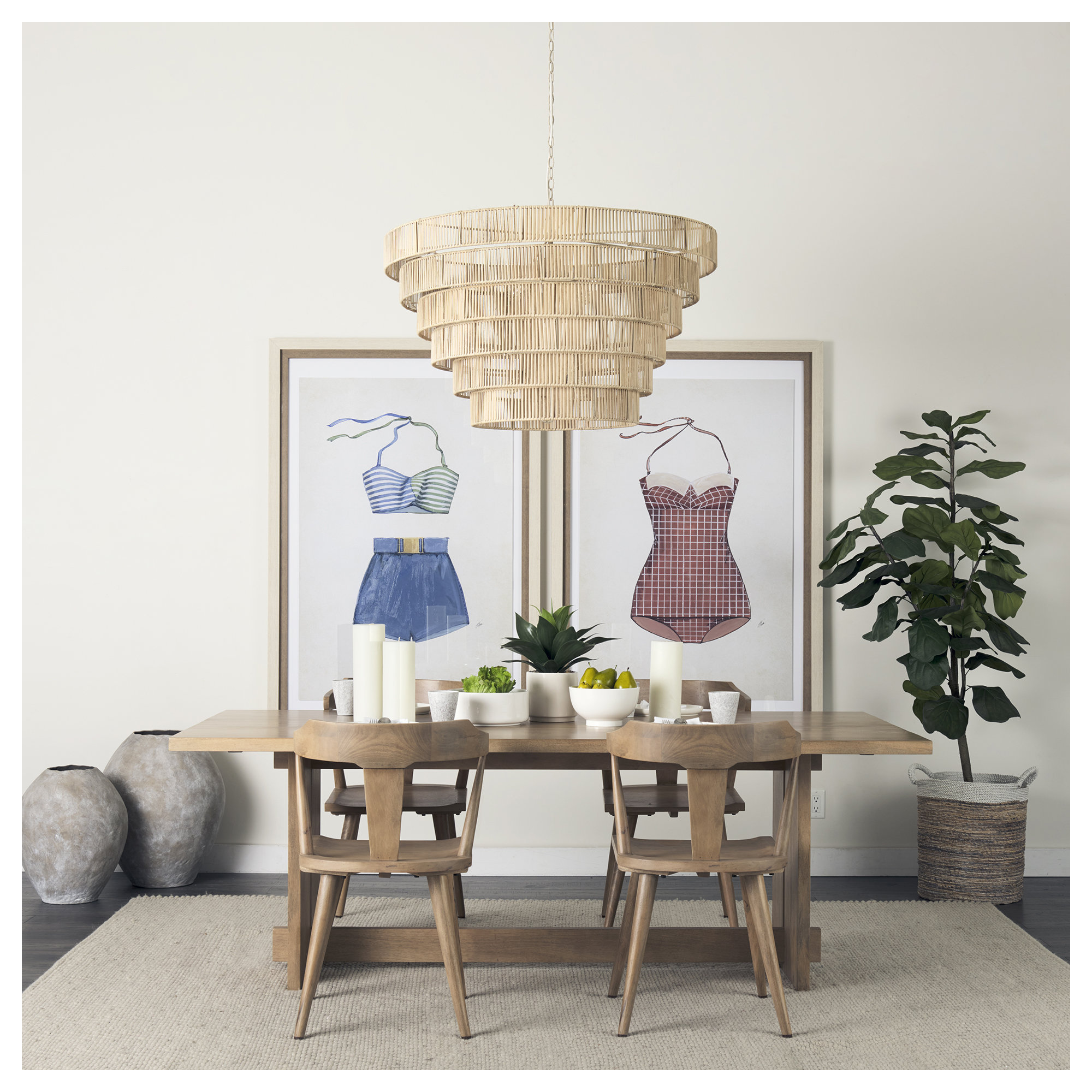 Dalina 84'' Dining Table, Natural Brown