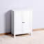 Bathroom Floor Cabinet In White With Double Doors And Adjustable Shelf - Maximizes Use Of Space Your Door , Holds Heavy Items Ease