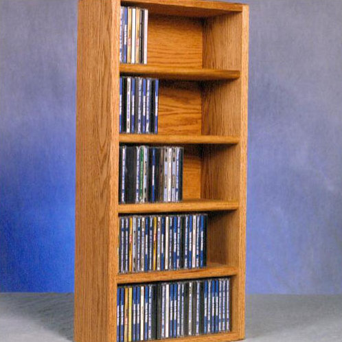 Shelf-Style Wooden CD Rack - 03 Series, Natural, 24.75" H x 52" W x 6.75" D