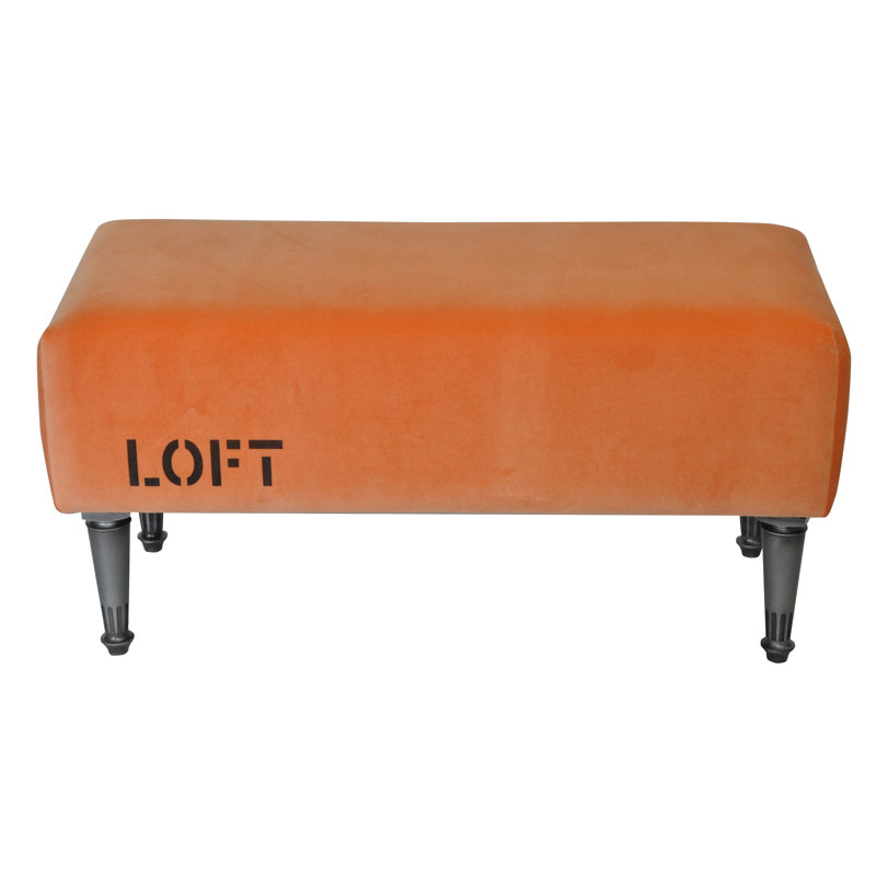Loft Upholstered Bench, Orange