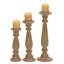 Ensemble de chandelles de table en bois 3 pièces Soteria