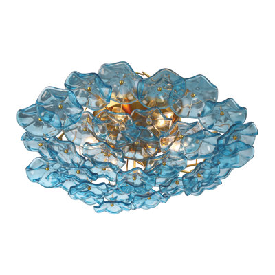 Seguis 22.5'' Aged Brass Semi Flush Mount