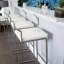 Tabouret Dayan blanc avec base chromée-841961050-841961049