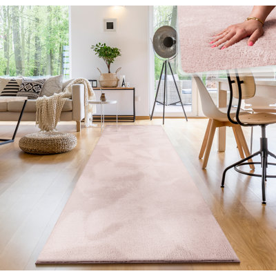 Anarely Shaggy Rug in Pink