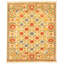 Tapis unique en laine noué à la main 4 pi 2 po x 4 pi 11 po ivoire nouvel âge Lahore