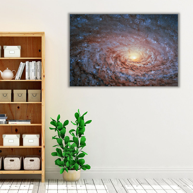Galactic Sunflower - reproduction d'art sur toile, H 24 po x l 36 po