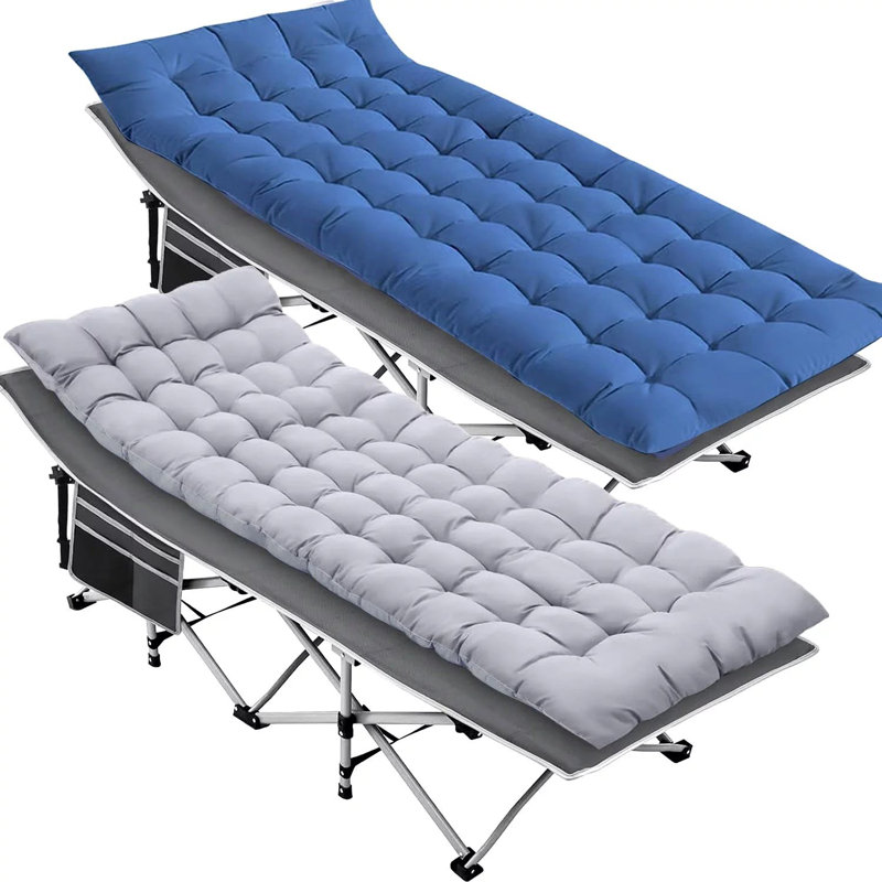Lits de camping pliants avec matelas en coton, 600 lb