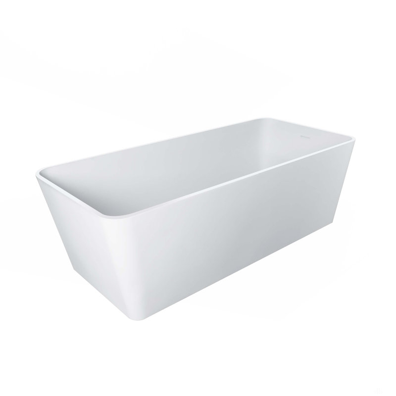 67 Inch Freestanding Solid Surface Soaking Bathtub For Bathroom
