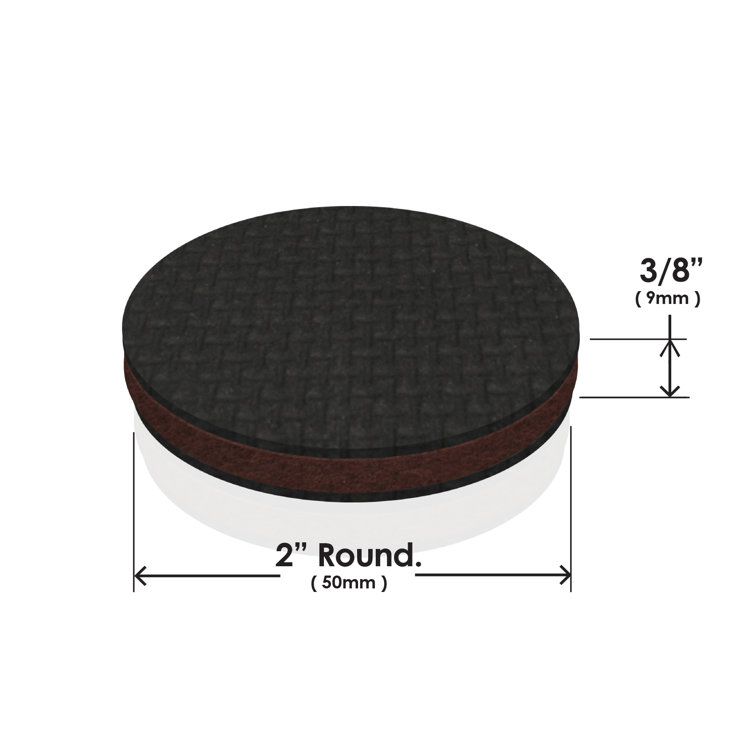 Slipstick GorillaPad, 1 inch Round Non-Slip Furniture Feet Pads, High Grade Floor Gripping and Protection, Cb147-32, Set of 32, Size: 6.65 x 6.26 x