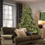 Arbre de Noël 9 pi pleine forme avec 1 100 lumières UL - branches mixtes en PE / PVC, 3451 pointes, base large pour les espaces spacieux, structure à charnières, support en métal stable-482478117-482478107