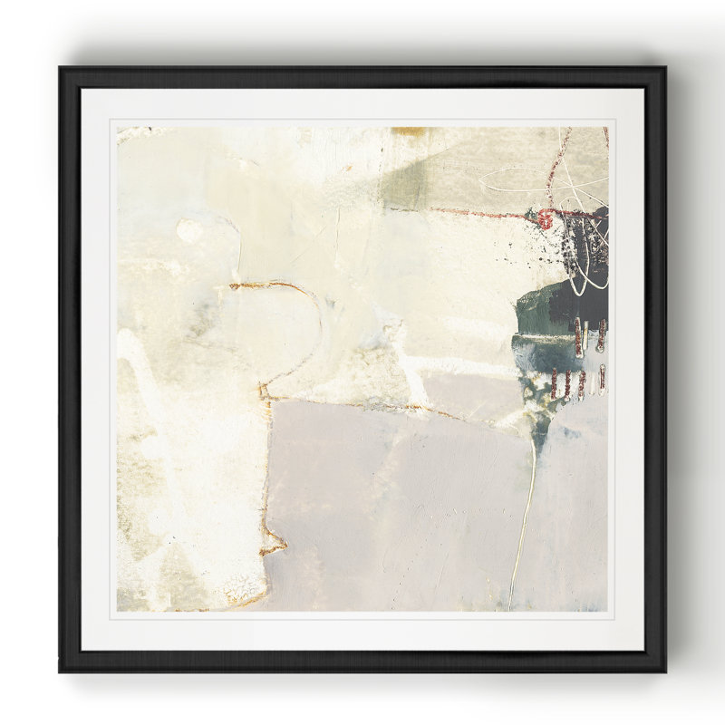 «Pique IV», peinture sur toile, Cadre noir, H 17,5 po x l 17,5 po x P 1,5 po