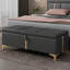 Repose-pieds de rangement élégant, banc de rangement avec pieds en métal pour chambre à coucher, salon-1423650773
