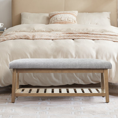 Banc de rangement rembourré l 44 po Hahnville