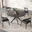 47.2" Solid Wood Round Dining Kitchen Table For 4-6 People With Intersecting Pedestal Base