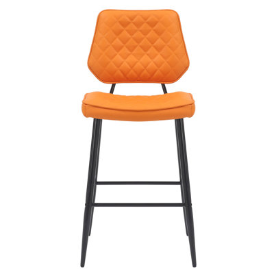 Garrick Real Leather Bar Stool