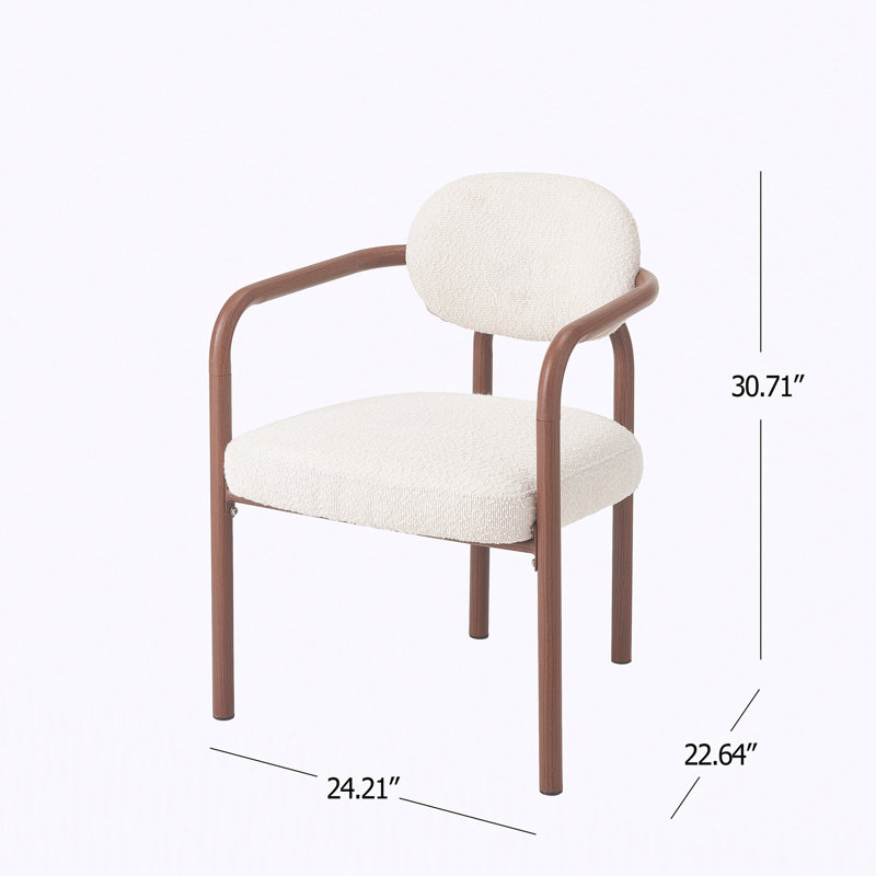 Chaise d'intérieur rembourrée, ensemble de 2, Noyer, Walnut, Noyer
