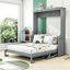 Grand lit escamotable avec tablette convertible et tête de lit-2035311585