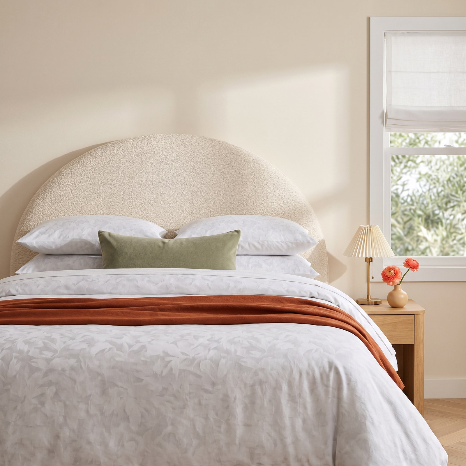 Floral Cotton Comforter Set, King Comforter + 2 King Shams
