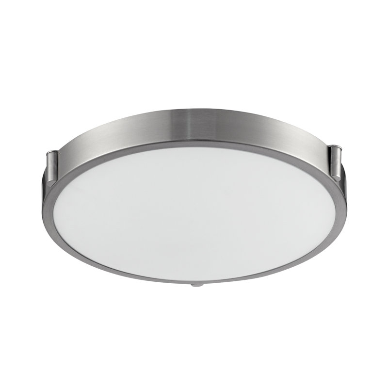 Plafonnier encastré à DEL 1 lumière Floyd, Nickel brossé
