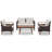 4-Piece Patio Seating Set With Wood Table-922795622