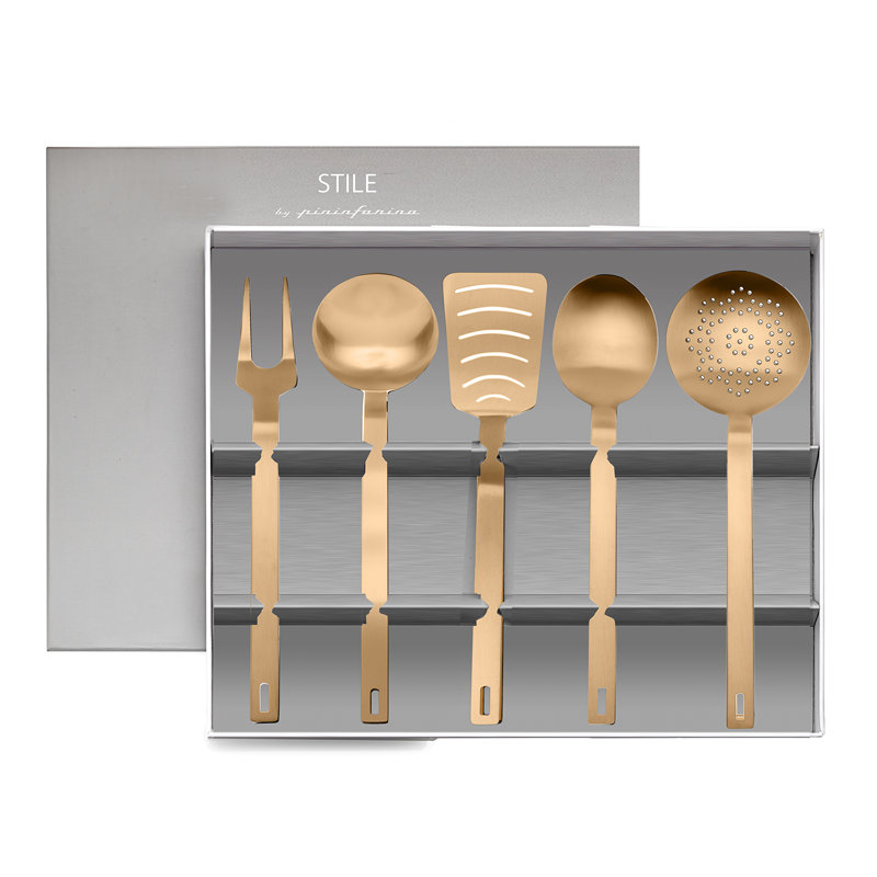 MEPRA Stile Stainless Steel Flatware Set, Ice Gold