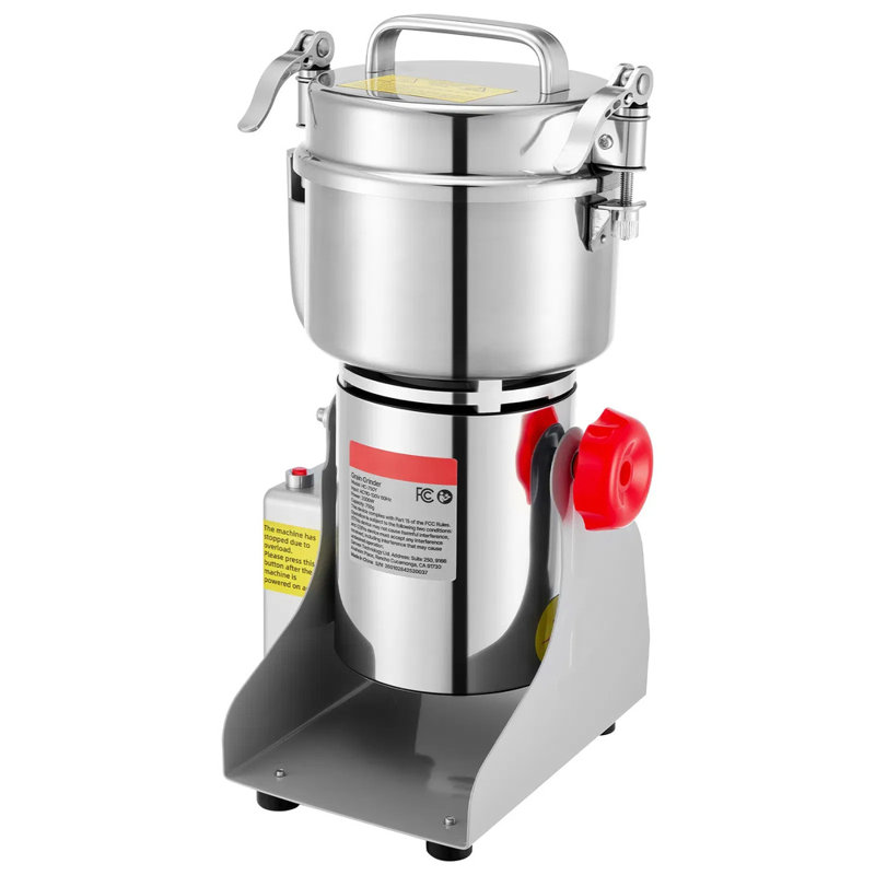 Moulin à grain électrique de 750 g, broyeur à sec à grande vitesse de maïs à épices de 2000 W et 28 000 tr / min, pulvérisateur en acier inoxydable pour grains de café séchés, épices à noix (type à rotation à 270 °)