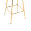 Tabourets de bar en velours bleu de 66 cm (26 pouces), ensemble de 2, pieds dorés avec repose-pieds, 2 places assises confortables, style classique.