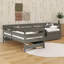 Lit plateforme simple en L avec trois tiroirs de rangement Space Efficient-568655722