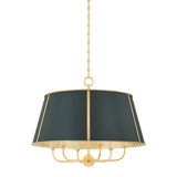 Cambridge Chandelier in Aged Brass/Soft Crimson by Mark D. Sikes