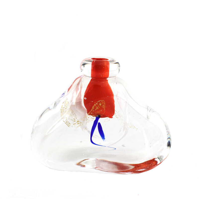 Toulouse European Art Glass Vase Orange