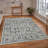Calam Traditional Bordered Durable Performance Charcoal Gray Area Rug-321806278