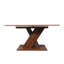 Table extensible avec table moderne en noyer de 70,19 po x 33,4 po x 29,83 po, base en forme de X, longueur 70,19 po x largeur 33,4 po, hauteur 29,83 po, finition