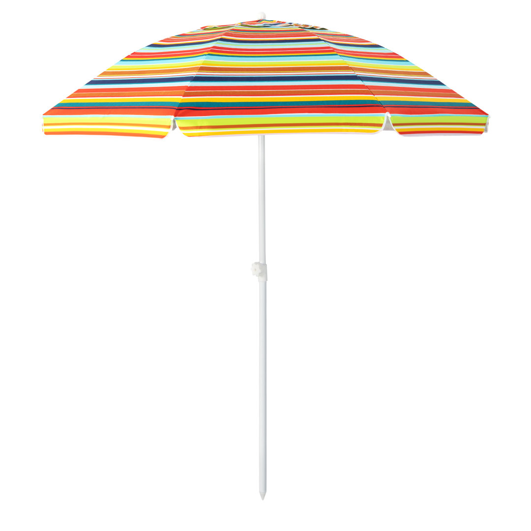 Missie 6' 6" Beach Umbrella Arlmont & Co. Fabric 
