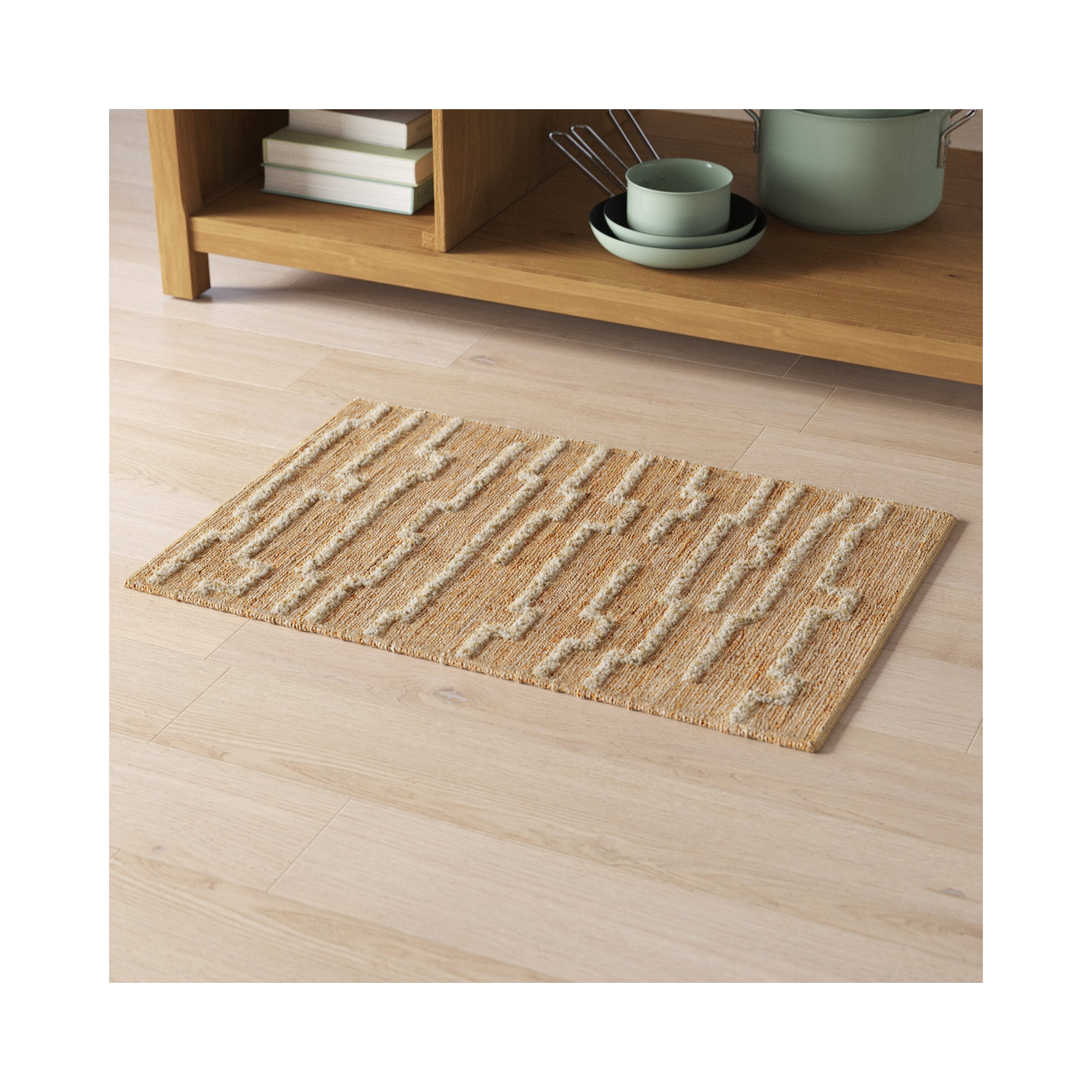 Febina Jute / Sisal Tan Rug, Rectangle 2' x 3'