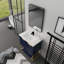 Meuble-lavabo autoportant avec lavabo en résine