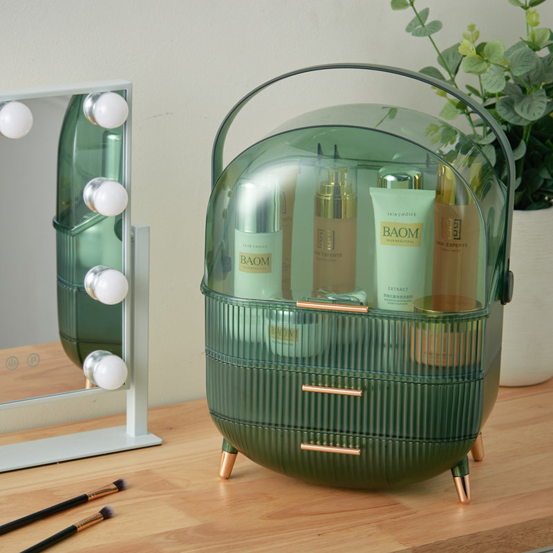 Ansonia Plastic Makeup Organiser, Transparent Green