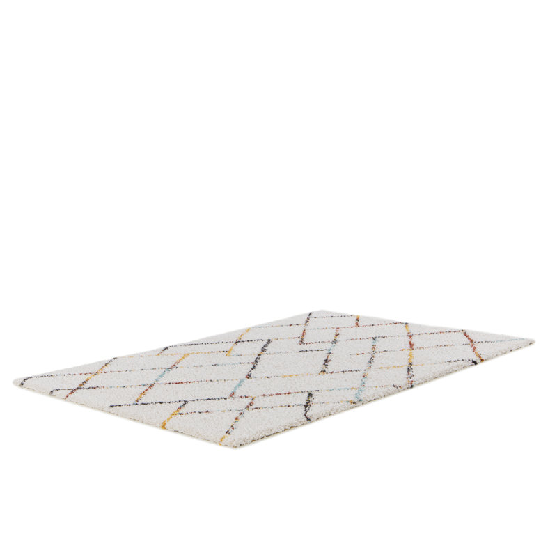 Thalia Geometric Shag Area Rug, Rectangle 80 x 150cm