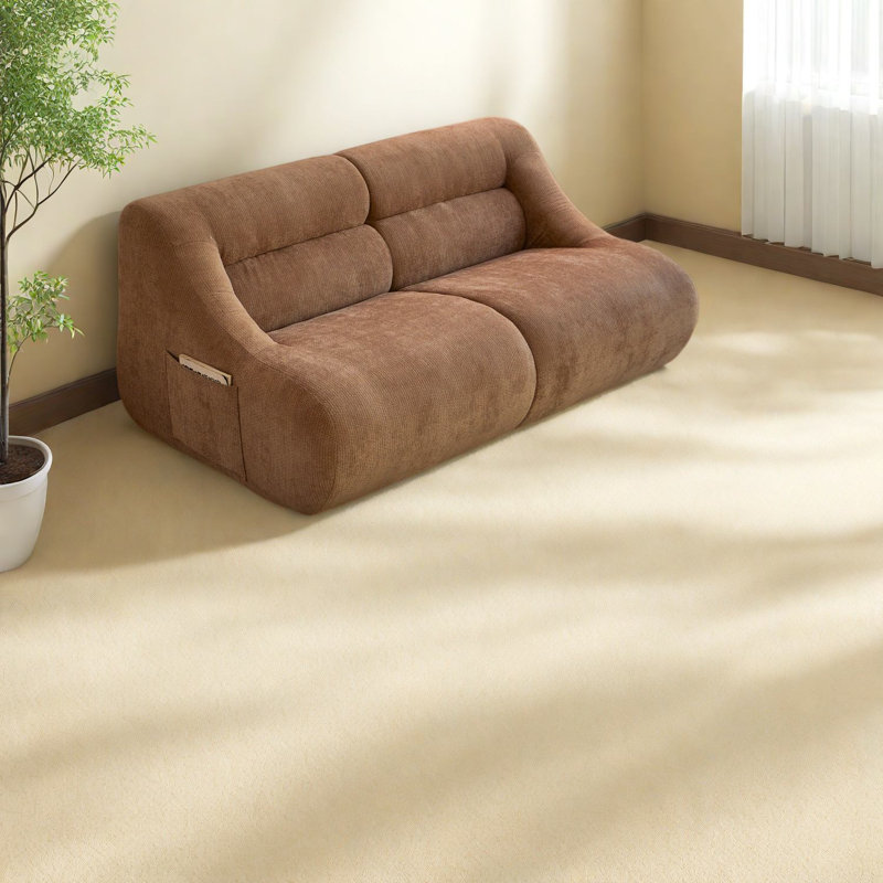 Space-saving Modern Sofas, Chenille Upholstered, Portable Couch For Small Living Spaces