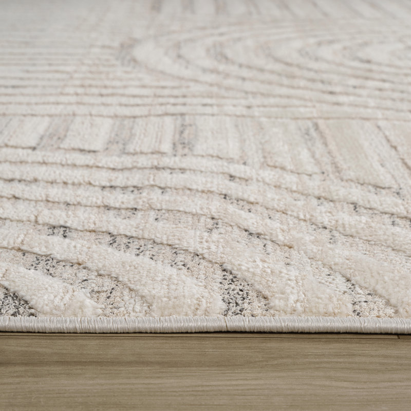 Tapis tapis d'intérieur moderne, beige crème., Tapis de couloir 2 pi 3 po x 8 pi
