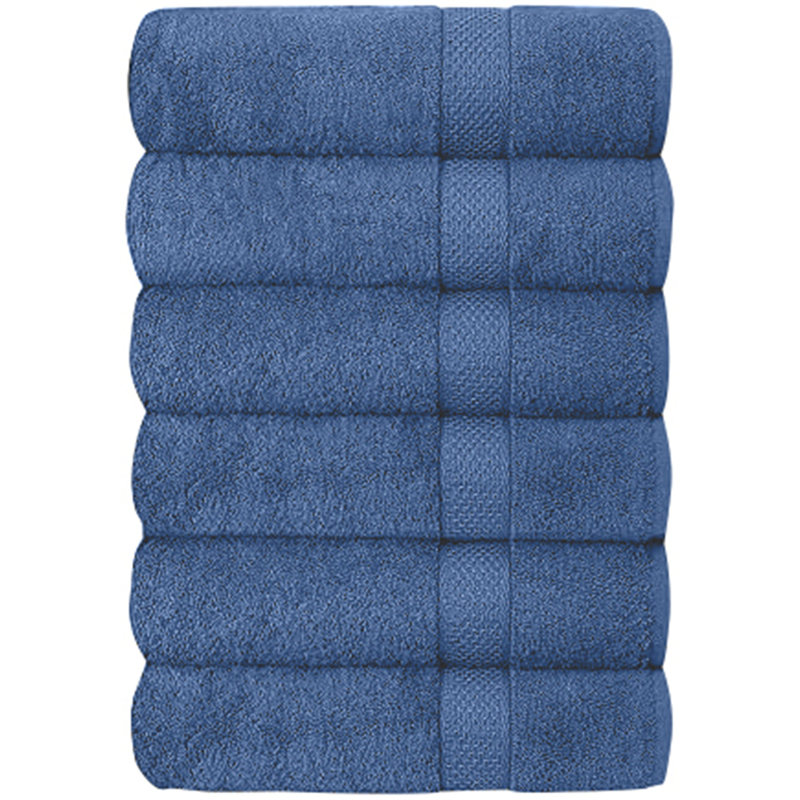 Serviettes de bain 100% coton Hotel & Spa (ensemble de 6), Bleu