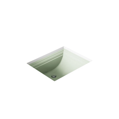 Memoirs Vitreous China Rectangular Undermount Bathroom Sink with Overflow
