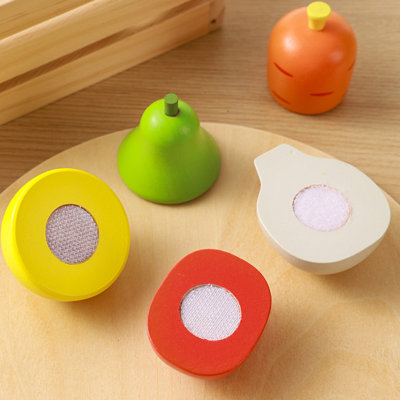 Freniland - 18M+ Natural Wooden Fruit Set Toy ,Safe Early Education Toy