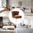 Euclid Velvet Accent Chair With Metal Legs-353881367