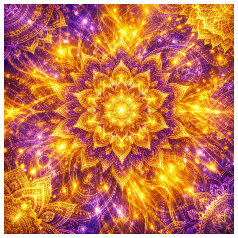 Housses de couette à motif mandala doré, Grand lit