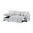 Boneless Ford Light Grey/White Reversible Pull Out Sofa Bed