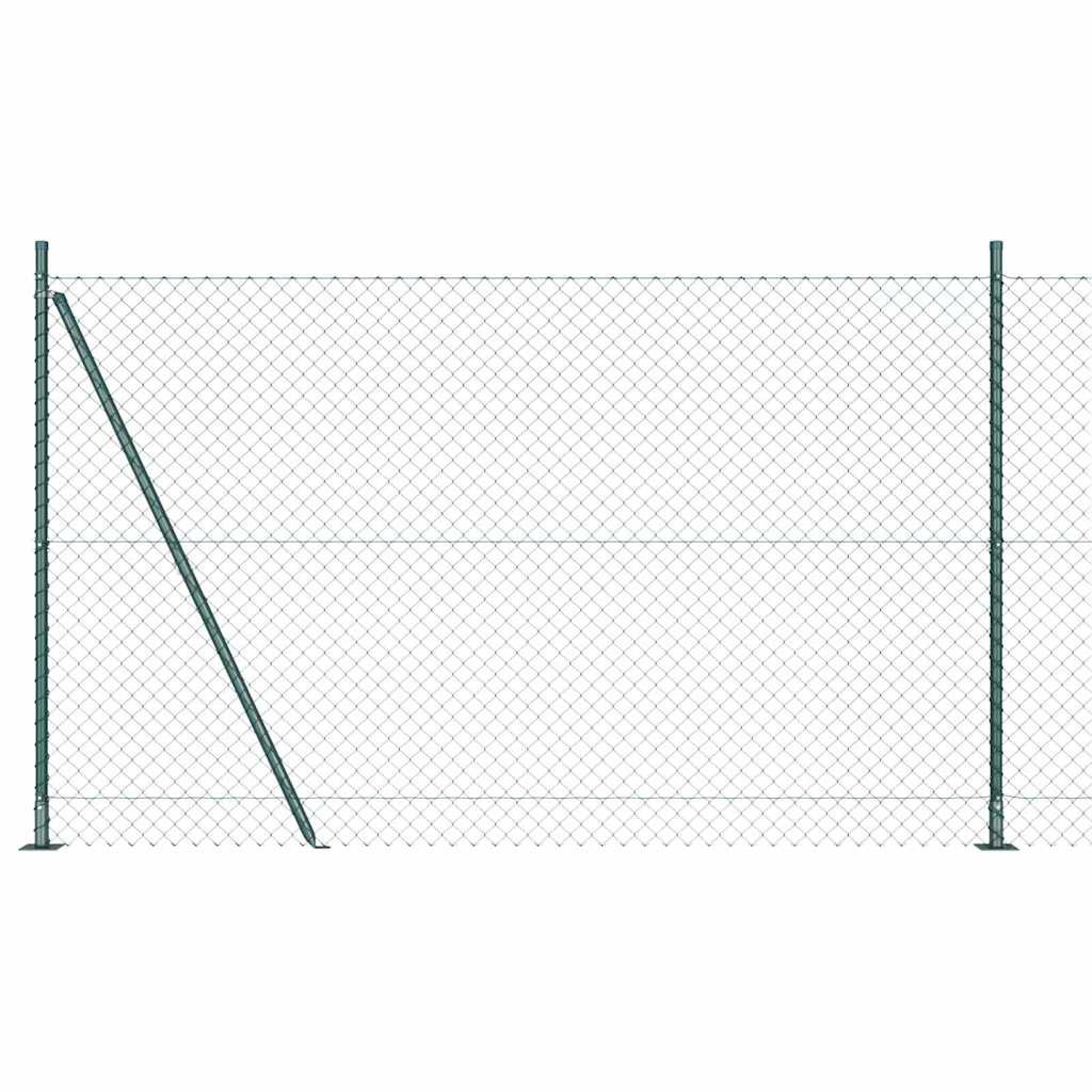 Vidaxl Chain Link Fence With Posts Steel