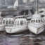 Harbortown - Art mural sur toile tendue et encadrée, peint à la main