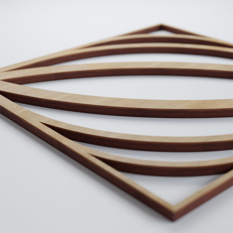 Panneaux muraux décoratifs en bois Otis, Hickory, H 11 3/8 po x l 11 3/8 po x P 3/8 po