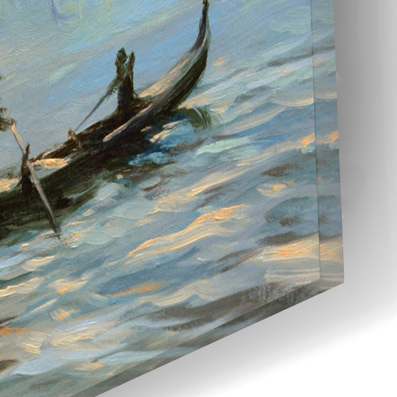  «Venice Morning Mist» par Chuck Larivey, art mural en verre acrylique, 12 po x 16 po